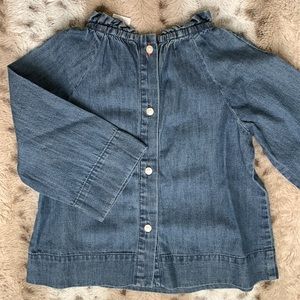 Girls Crewcuts Size 3 Jean Shirt New With Tags